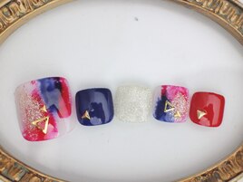 春夏フット　ニュアンスネイビー