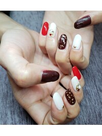 バレンタイン フラッシュネイル