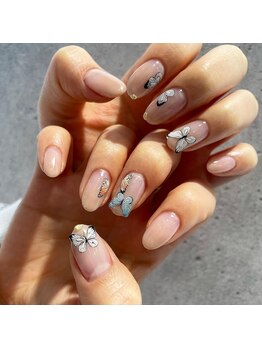 アース コアフュールボーテ 松本庄内店(EARTH coiffure beaute)/手書き蝶々 9500円~