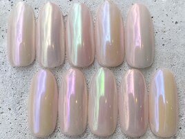 ミラー単色ネイル ¥8500～