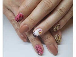 バレンタイン　フラッシュネイル