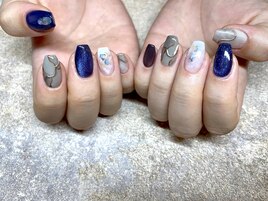 ブルーニュアンスネイル