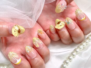 ジョアアンジェ 福島店(joieange)/キャラクターネイル リボン