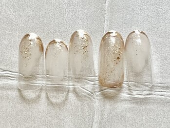 エムドットネイル 池袋(m.nail)/ベージュ×ゴールドニュアンス