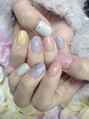エイルビューティートランク(EIL beauty TRUNK)&nbsp;パステルワンカラー×パーツのカラフルネイル♪