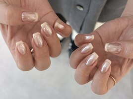 マグネット×フレンチネイル