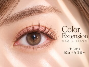 リシェル 横浜店(Richelle)の写真/ブラウン系カラーエクステで抜け感のある目元に♪自然な可愛さも華やかさも◎［横浜］