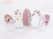 プルトワ(pourtoi)/華やか花ネイル☆