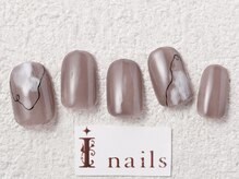 アイネイルズ 梅田店(I nails)/ブラウンニュアンスネイル¥7200