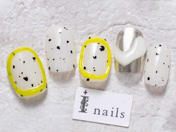 アイネイルズ 渋谷店(I nails)/うずらミラーネイル¥8480