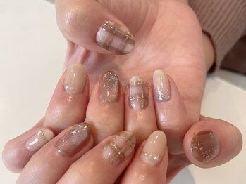 お持ち込み・チェックネイル