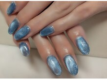 ショウズ サロン(Sho's SALON)の雰囲気（水色マグネットネイルで涼やかぁ～♪）