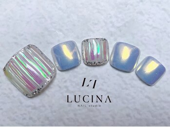 ネイルスタジオ ルキナ(LUCINA)/H-795大人オーロラバカラネイル