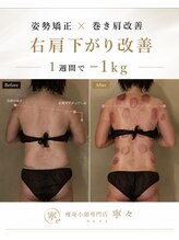 寧々/右肩の調整でマイナス１kg