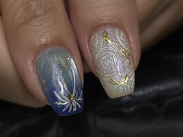 花火ネイル