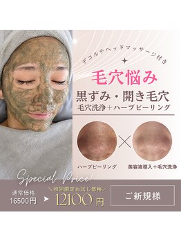 ベルリール 浜松店(BELRIR)の写真/【毛穴洗浄×ハーブピーリング】頑固な黒ずみ・開き・角栓を徹底ケア★ツルツル滑らか素肌へ導く◇
