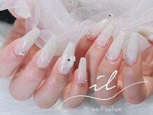 イル 神戸店/ホワイト×キルティングネイル