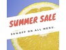 夏割【全メニューから50％オフ】