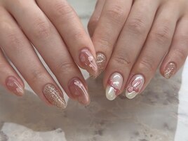 リボン マグネット ラメ