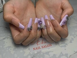 フレンチネイル6本+デザイン4本