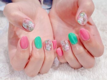 #フラワーネイル