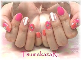 ★ストライプ＆フラワー★