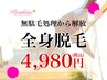 【1回目でしっかり抜ける】全身・美容脱毛…迅速丁寧な施術で口コミ評価５♪