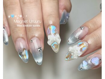 アロワ(Arowa)/水色うるうるネイル