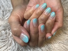 ニコネイル(niko.nail)/カラグラ＋ラメがけ