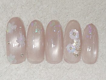 リノ ネイル(Rino nail)/2月新作オーロラフラワー802r3