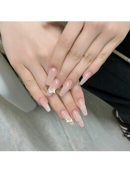 星ドット！ピンクネイル☆*。