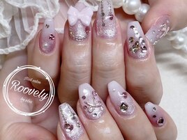 リボンハートネイル