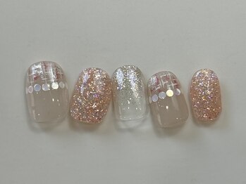 ネイルメゾン 天神店(NAIL MAISON)/キラキラツィードラメ¥7000