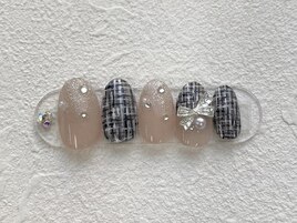 ツイード×リボン