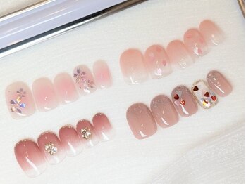 ネイルビューティーサロン パンドーラ 川西店(nail beauty salon Pandora)の写真/【オリジナルアート2本付】カラグラ、ラメグラ、ワンカラー、フレンチが馴染みやすい☆カラー変更もOK！