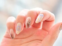 ソウ 難波店 nail salon Sou/手描きフラワーnail