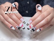 ゼン ネイル デザイン 池袋(ZEN NAIL DESIGN)/長さだしやり放題×つけ放題