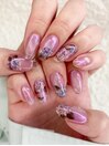 クリアフレンチ紫陽花デザイン