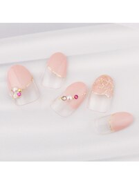 ローズフレンチネイル