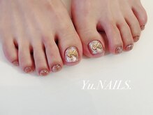 ユーネイルズ 恵比寿(Yu.NAILS.)/リボンパーツ◎フットネイル