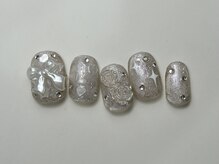ネイルメゾン 天神店(NAIL MAISON)/リボンバララメパーツ冬¥8000