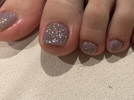 パープルフラッシュフットネイル