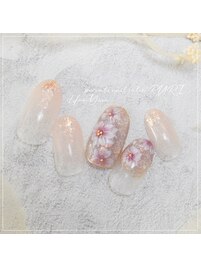 グラデーションと桜