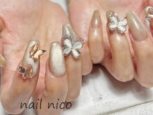 ネイルニコ(nail nico)/マグネット＆蝶々パーツ