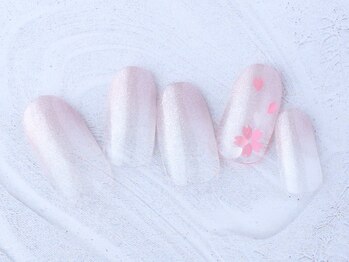 ダッシングディバ 浦和パルコ店(DASHING DIVA)/ 桜アート付ワンカラー6600円