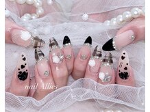 ネイル アリーズ セカンド(nail Allies 2nd)/黒フレンチガーリー