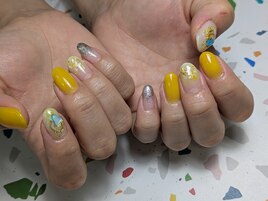 イエロー×ターコイズ