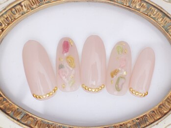 ネイルサロン あかねいろ/春夏ニュアンスアート 天然石