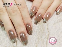 ネイリックス 栄ガスビル(NAILX)/ニュアンス×ミラーネイル