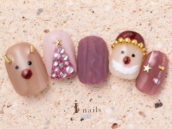 サンタとトナカイネイル11500円